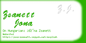 zsanett jona business card